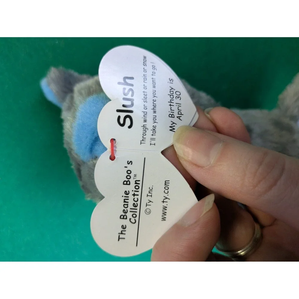 Ty Beanie Boos Slush Husky Gray White Blue Sled Dog‎ Plush 6